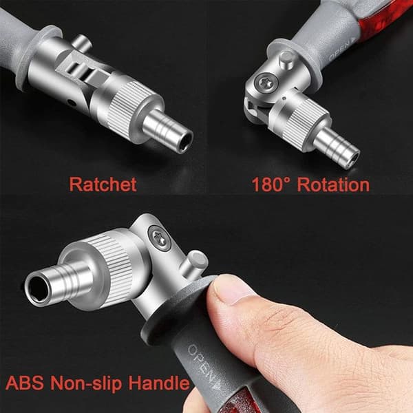 Spärrskruvmejsel med magnetisk multibit, 10 i 1