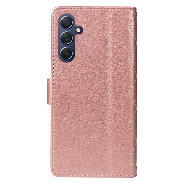 Samsung A17 Quiltat Plånboksfodral med Axelrem - Roséguld Roséguld