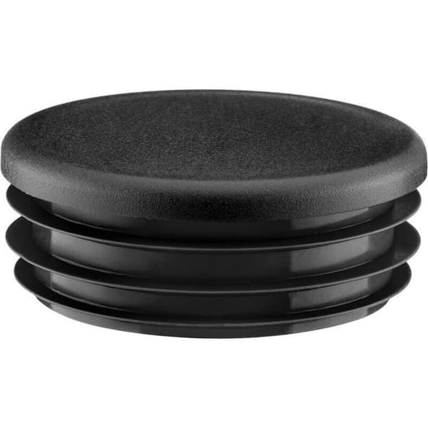 40 mm runde rør endestykker, 12 stk, svart, plast, runde, fotputer