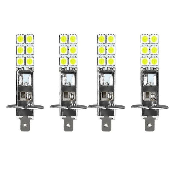4 stk H1 6000k Superhvite 80w LED-frontlyspærer Kit Tåkelys Kjørelys