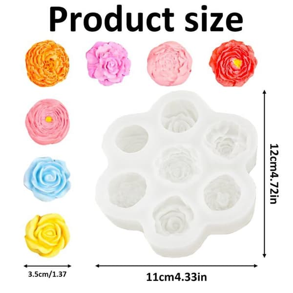 3D Blomsterform Silikoneform, til Lys/Sæbe/Chokolade/DIY Aromaterapi Meoiruery
