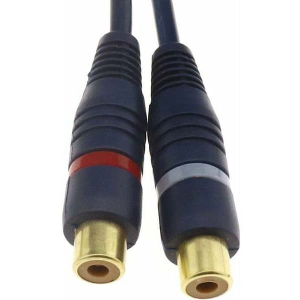 20 cm splitterkabel, 1 RCA han til 2 RCA hun, dobbelt RCA AV lydudgangsstik