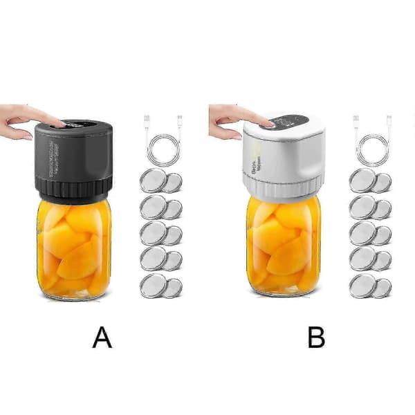 Mason Jar Vakuumförseglare - Elektrisk Mason Jar Förseglare Vakuumförseglingskit White
