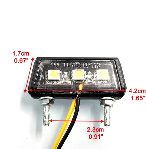 Styck Motorcykel registreringsskylt ljus 3 SMD LED-chip Mini Tiny Lamp