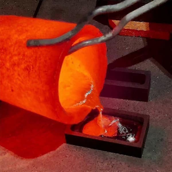 2 st (2-1 kg) grafitgötformar för smältning, gjutning, raffinering av metall, koppar, guld, silver, aluminium B