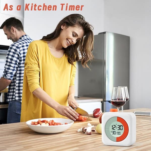 Digital Timer – 60-minutters nedtelling 3-i-1 for matlaging, ADHD og hjemmeundervisning