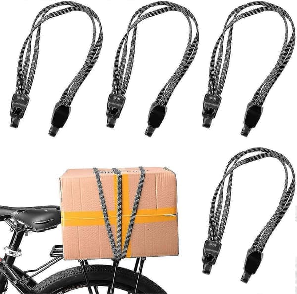 st Elastiska Bagageremmar med Krokar, 3 i 1 Bagagehållare, Elastisk Spännare Cykelbagagerem