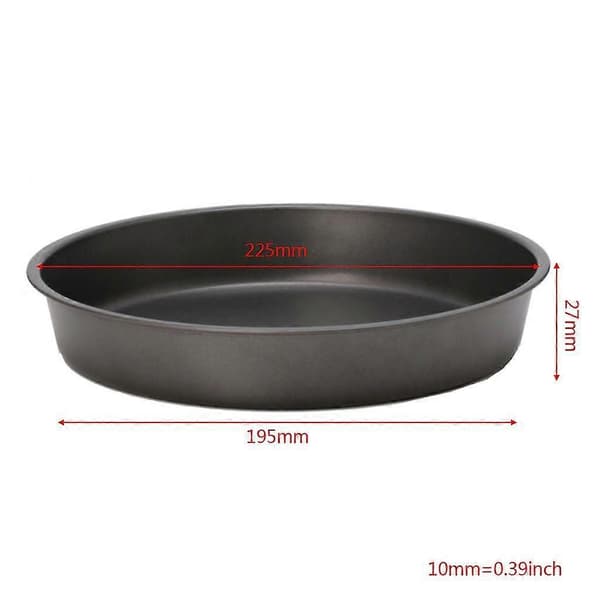 Ny Rund Dyb Pizzaform Non-stick Tærtebakke Bage Køkkenværktøj Stål