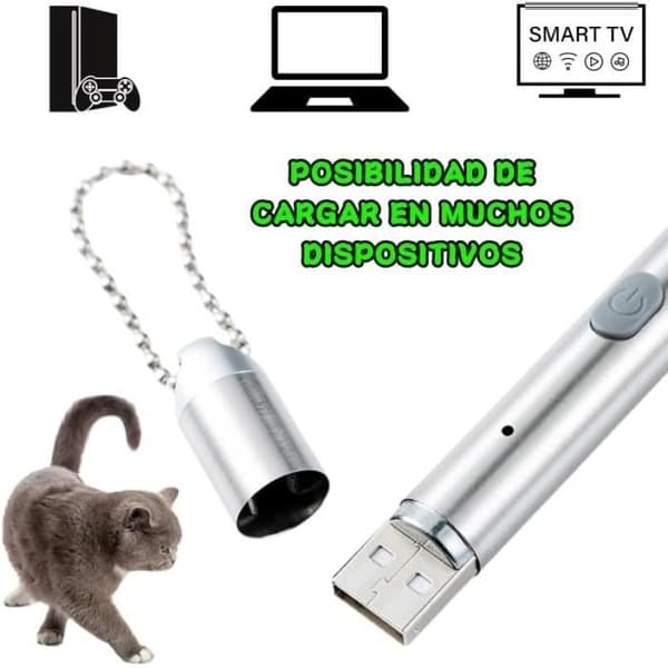 LED-peker for katter | Interaktive katteleker, USB-oppladbar LED-peker.