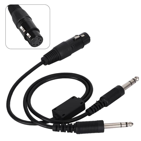 Til Airbus XLR til GA Dual Plug 5-bens headset adapterkabel Flyhovedtelefonkabel