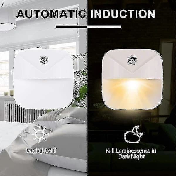 6-paknings sensor nattlys smart LED nattlys induksjon nattlys varmt lys LED sensorlys
