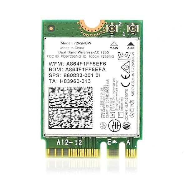 til Intel 7265NGW Dual-Band Wireless-AC 7265 1200Mbps Bluetooth-kompatibel 4.2 M2