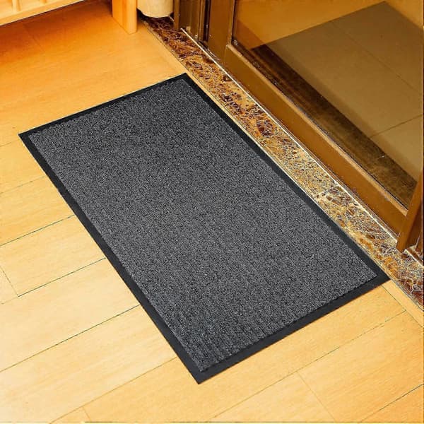 Smussfangermatte Dørmatte For Innendørs Og Utendørs Bruk Vaskbargrå50 X 80 Cm