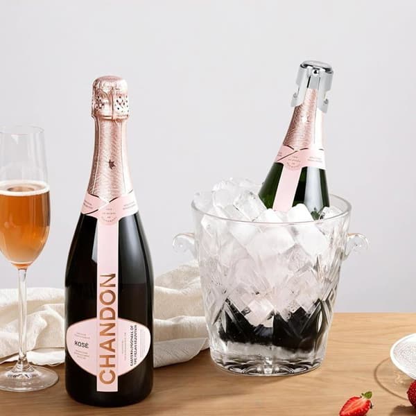 Sett med 3 champagne-/vinpropper i rustfritt stål, utmerket forsegling