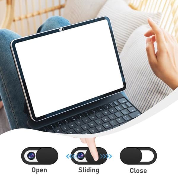 8 stk. ultratyndt webcam-cover, bærbart til computere og smartphones.