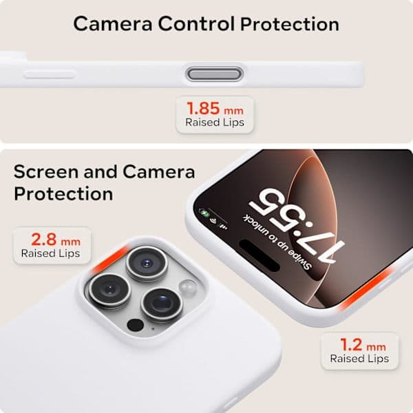 Flydende silikonecover til iPhone 17 Pro Max, stødsikkert blødt telefoncover, fuld beskyttelse, sort sort iPhone 17 Pro Max Black iPhone 17 Pro Max