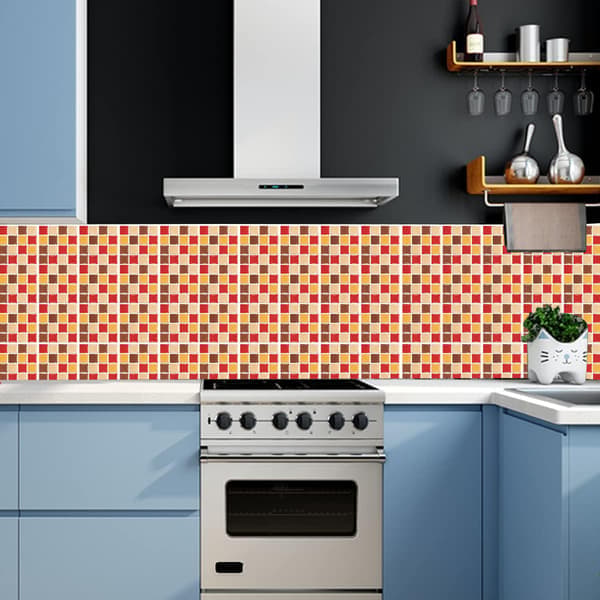 Mosaik Kakeldekor Vägg Kakeldekor, för Badrum och Kök