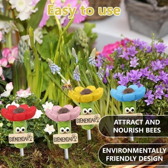 Insektsdrickskålar, 4-pack - Drickskålar för trädgårdsbin - Bidrickstation, charmig drickskål för vildbin och insekter