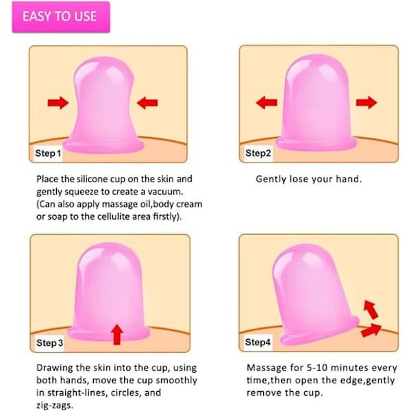 Cellulite Cupping – 7-delt silikone cupping sæt til hele kroppen, ansigt, arme & ben