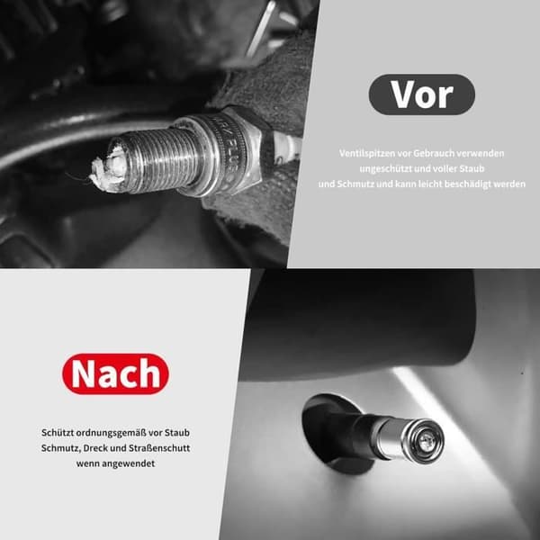 Däckventilhattar - Stöldskydd - Universal - Koppar - Oxidationsbeständiga - 4 delar
