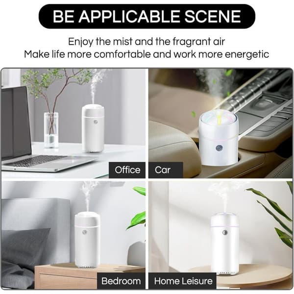 100 ml bærbar luftfukter for bil, hjem, kontor, soverom, USB eterisk oljediffuser