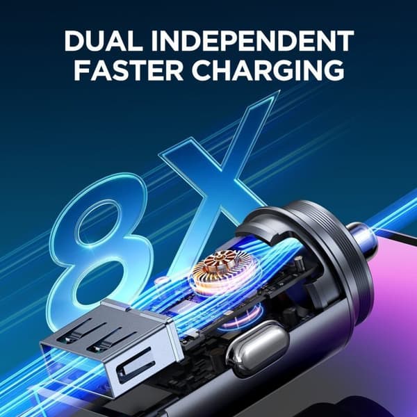 60W USB-C Biloplader, Hurtig USB-C Biloplader, USB Bilopladeradapter, Kompatibel med iPhone 15, 14, 13, Pro Max