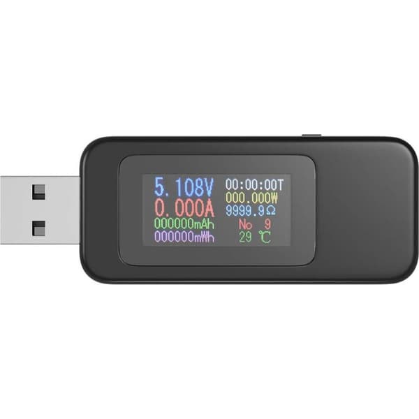 USB-tester Voltmeter Multimeter USB-spændingstester Spændingsstrømstester USB-strømmåler, Farvedisplay Voltmeter Amperemeter Spændingsstrøm