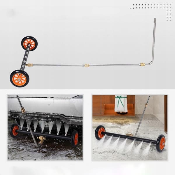 Trycktvattartillbehorsset 5 Munstycken + 2 Lansar – Snabbkoppling | Rostfritt Stal | Kompatibel med Karcher, Nilfisk
