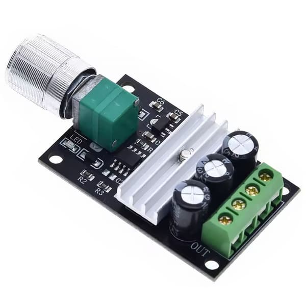 PWM-Regulator for DC-Motor 6-28V 3A – Potensiometer | LED-Indikator | Presis Hastighetskontroll