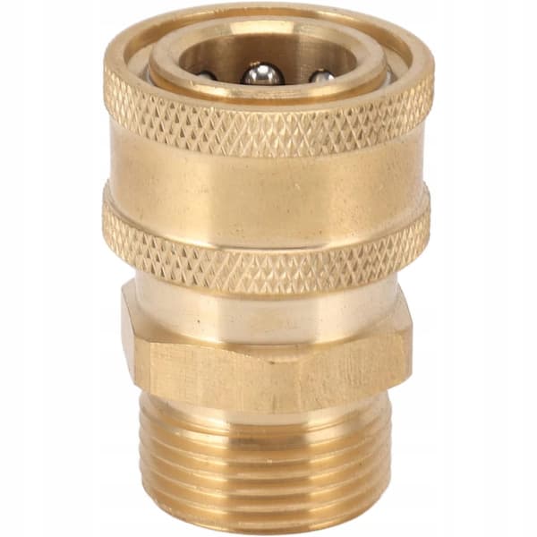 PowerLink Drejeadapter M22X1.5 til 3/8 Lynkobling – Rustfrit Stal og Messing | 4000 PSI | til Hogtryksrenser