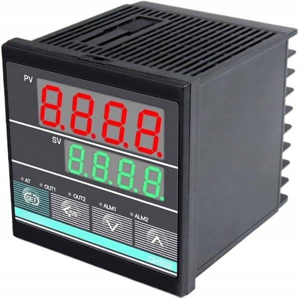 PID Regulator CH702 – Termostat 230V | K-Typ 0–1300°C | SSR + Reläutgång | Panel 96X96Mm | LED Display