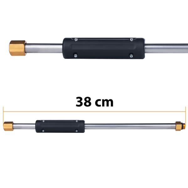 Hogtryckstvätt Lansettset 7 Delar – 6 Dysor | 1/4 Tum Snabbkoppling | Total Längd 2,6 M