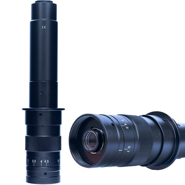 Mikroskopobjektiv ODM-300X Planets PRO – 300X Zoom | C-Mount | Justerbar Arbejdsafstand