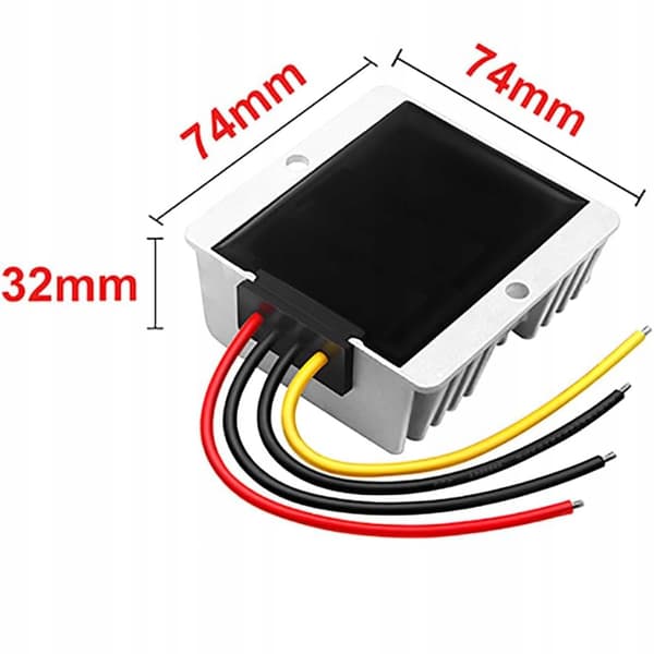 DC/DC Spenningsomformer 15V-60V til 12V 5A – Step Down | 60W | IP68 | Høy Virkningsgrad 95%