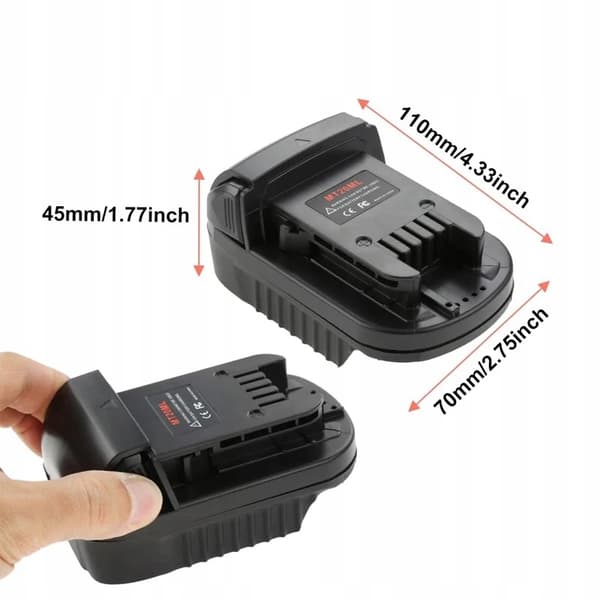 Adapter Batteri Makita 18V til Milwaukee 18V MT20ML – Solid Konstruksjon | Enkel Montering | Kompatibel med M18, BL1850