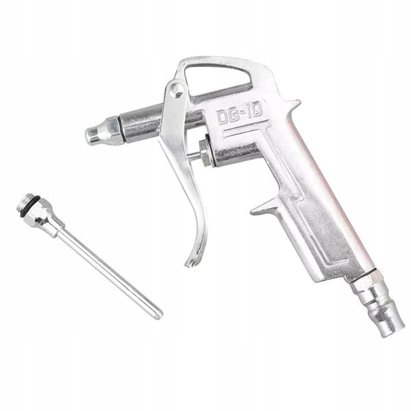 Blaspistol DG-10 – Metallkonstruktion | Lång Precisionsmunstycke | Spiralslang 3 m 8x5 mm | För Kompressor, Verkstad