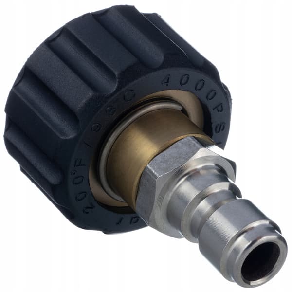 PowerLink Drejeadapter M22X1.5 til 3/8 Lynkobling – Rustfrit Stal og Messing | 4000 PSI | til Hogtryksrenser