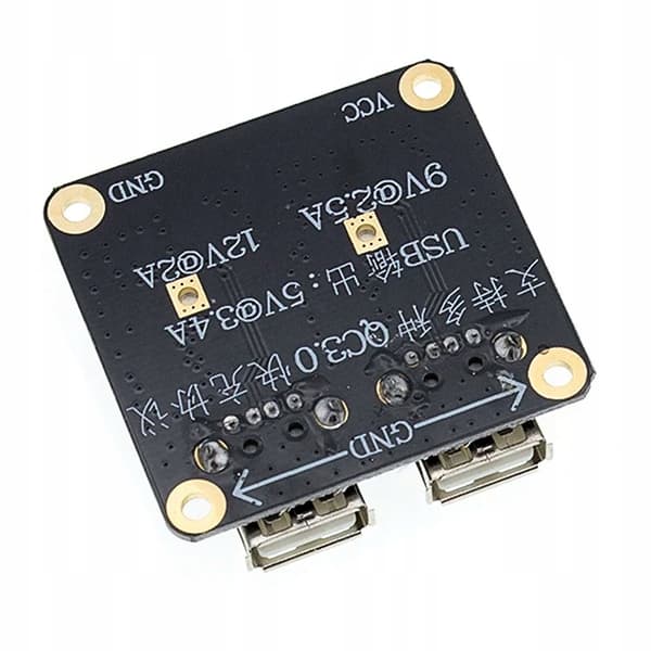 2-Kanals Spenningsomformer USB 2.0/3.0 – Step Down Modul | 6-24V til 5V 3A | Sikker Lading