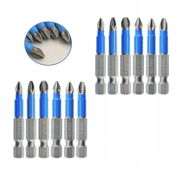 Rosfix Torxbits med Bla Ring 12 Deler – Magnetisk Tupp | 1/4" Sekskant | Rustfritt Stal