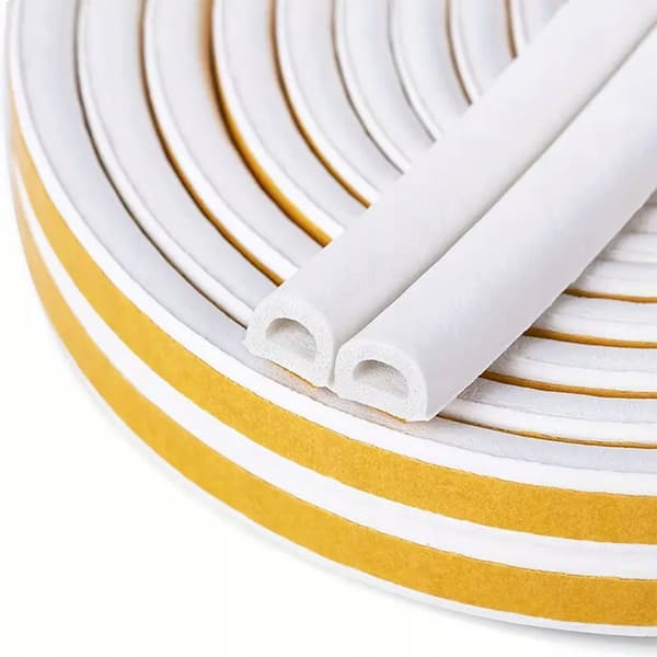 Fönstertätning Typ D Vit 6M – EPDM Gummi | för Springor 3-7Mm | Väderbeständig