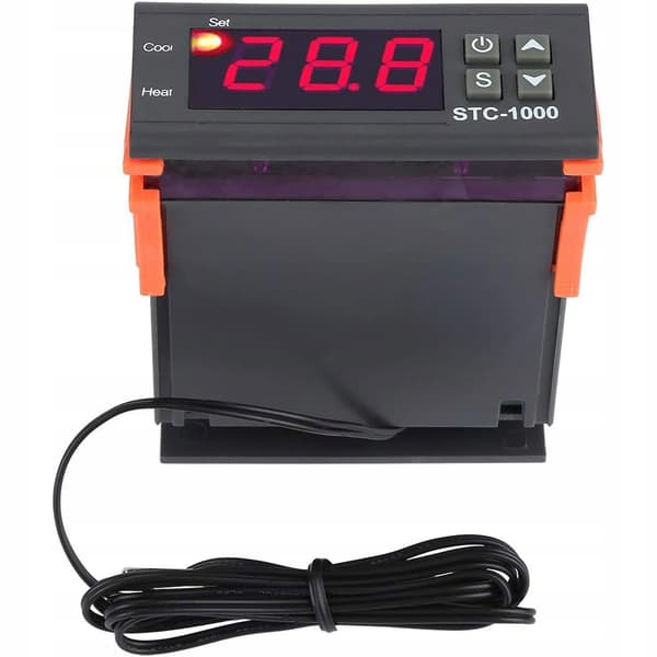 Digital Temperaturkontroller STC-1000 – LED Display | -50°C til 110°C | Vanntett Sensor 1M