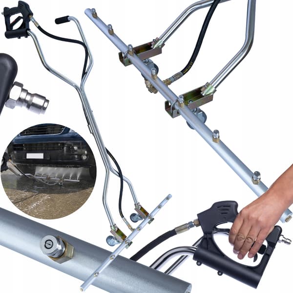 Professionel Undervognsrenser 100 cm – 7 Dyser 40° | 4200 PSI | Rustfrit Stal | 3/8" Tilslutning | 360° Rotation