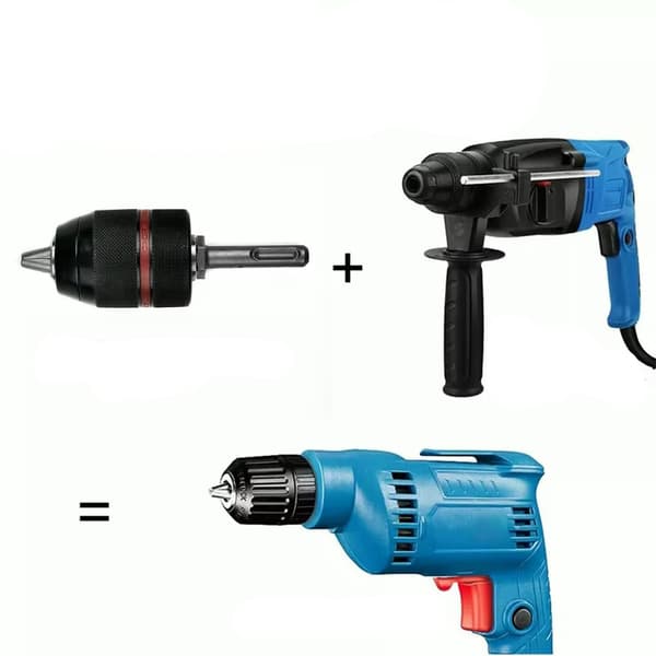 QuickChuck SDS+ 1/2" 2–13 Mm – Snabbchuck med Adapter | Höger/Vänster | Kompatibel med Einhell, Parkside