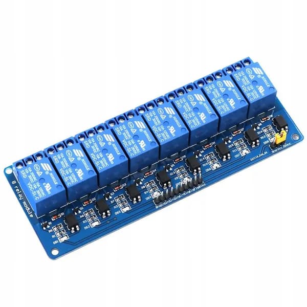 8-Kanals Relamodul 24V SPDT – Optisk Isolering | 10A | Kompatibel med Arduino, Raspberry Pi
