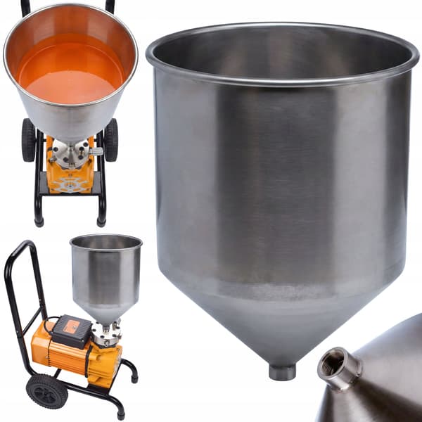 Malesprøyte Materialtank 18L Rustfritt Stål – Stor Kapasitet | Solid Bygg | Kompatibel med Rosfix SS02, BSS07