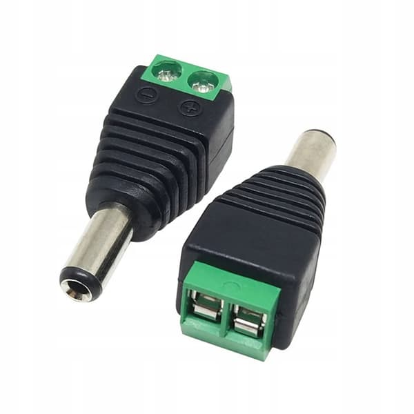 CCTV DC-Stik 5,5Mm/2,1Mm Han – Skrueforbindelse | 2A 30V DC | til Overvagningssystemer