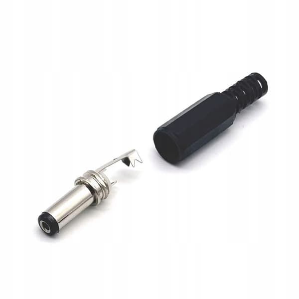 DC Hun Stik 5,5/2,1 Mm – Loddes til Ledning | Metalspids | Lige Model | Universal Anvendelse