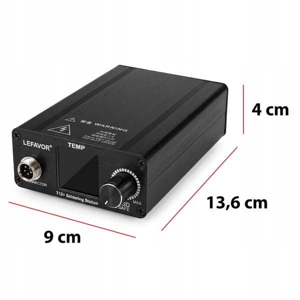 Digital Loddeboltestasjon T12+ – 75 W Rask Oppvarming | 60–500°C | LCD | ESD Sikker | T12-B Spiss | 2 Stativ