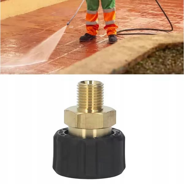 Adapter M22-14mm til 1/4 Tomme Udvendig – Messing | O-Ring | Reservedel til Karcher HD, HDS