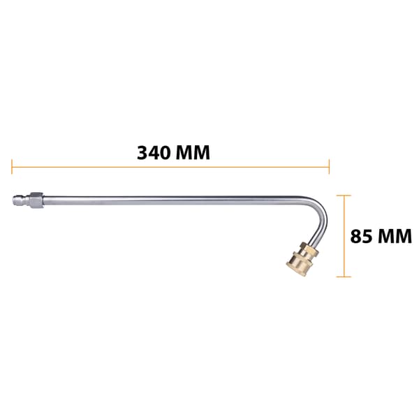 Trycktvättslans U-Typ 1/4 Tum 34Cm – Högtryck | Max 250 Bar | Kompatibel med Lavor, Parkside